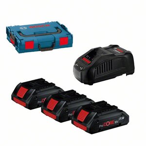 Profesionálna súprava: 3× akumulátor ProCORE18V + GAL 1880 CV, v kufri L-BOXX 1