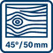 Pílenie dreva až do 50 mm pod uhlom 45°