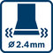 Hodnota emisie vibrácií ah ∅ 2,4 mm
