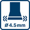 Hodnota emisie vibrácií ah ∅ 4,5 mm