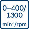 Otáčky naprázdno 0 – 400/0 – 1 300 min-1/ot/min