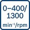 Otáčky naprázdno 0 – 400/0 – 1 300 min-1/ot/min