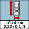 Size GLM 30 UK; Kompaktné rozmery: 10 x 4 cm/0,33 