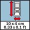 Size GLM 30 UK; Kompaktné rozmery: 10 x 4 cm/0,33 