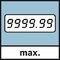 GWM 40 Measurement; Maximálna hodnota merania 9999