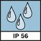 Ochrana IP 56; Ochrana proti prachu a striekajúcej