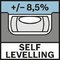 Self Levelling 10%; Samonivelujúce ± 10°