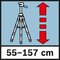Pracovná výška 55 – 157 cm; Pracovná výška 55 až 1