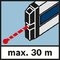 Dosah merania lasera max. 30 m; Dosah merania maxi