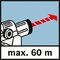 Pracovný dosah 60 m; Dosah až do max. 60 m