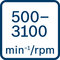 Otáčky naprázdno 500 – 3 100 min-1/ot/min