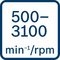 Otáčky naprázdno 500 – 3 100 min-1/ot/min