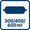 Kapacita vrecka; 300/400/600 ml