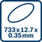 Rozmery pílového pásu 733 × 12,7 × 0,35 mm