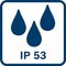 IP53; chránené proti prachu a proti striekajúcej v