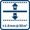 Presnosť nivelácie ±1,6 mm pri 30 m* (*plus odchýl