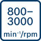 Voľnobežné otáčky 800 – 3 000 ot/min
