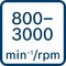 Voľnobežné otáčky 800 – 3 000 ot/min