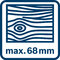Hĺbka rezania do dreva 68 mm