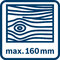 Hĺbka rezania do dreva 160 mm