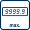 Max. hodnota merania; 9999,99 m