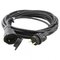 Vonkajší predlžovací kábel 10 m / 1 zásuvka / čierny / guma / 250 V / 1,5 mm2