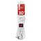 Predlžovací kábel 10 m / 3 zásuvky / s vypínačom / biely / PVC / 1,5 mm2