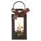 LED dekorácia – vianočný lampáš so sviečkou čierny, 22 cm, 3x AAA, vnútorný, vintage