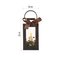 LED dekorácia – vianočný lampáš so sviečkou čierny, 22 cm, 3x AAA, vnútorný, vintage
