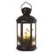 LED dekorácia – vianočný lampáš so sviečkami čierny, 35,5 cm, 3x C, vnútorný, vintage