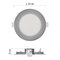 LED vstavané svietidlo NEXXO, kruhové, strieborné, 7W, CCT