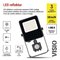 LED reflektor VISIO s pohybovým čidlom, 20 W, neutrálna biela, čierný