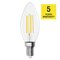 LED žiarovka Filament sviečka A CLASS/ E14 / 3,8 W (60 W) / 806 lm / neutrálna biela