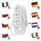 Predlžovací kábel 5 m / 3 zásuvky / biely / PVC / 1 mm2