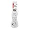 Predlžovací kábel 10 m / 3 zásuvky / biely / PVC / 1 mm2