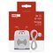 Predlžovací kábel - kocka 2 m / 2 zásuvky / biely / 2×USB-A + 1×USB-C+Qi / 1,5 mm2
