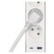 Predlžovací kábel 2 m / 3 zásuvky / s vypínačom / biely / 1×USB-A + 1×USB-C / 1,5 mm2