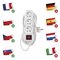 Predlžovací kábel 5 m / 3 zásuvky / s vypínačom / biely / PVC / 1,5 mm2