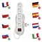 Predlžovací kábel 5 m / 5 zásuviek / s vypínačom / biely / PVC / 1 mm2