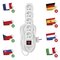 Predlžovací kábel 10 m / 5 zásuviek / s vypínačom / biely / PVC / 1 mm2