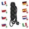 Predlžovací kábel 3 m / 4 zásuvky / čierny / PVC / 1,5 mm2