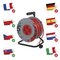 Predlžovací kábel na bubne 50 m / 4 zásuvky / červený / PVC / 230 V / 1,5 mm2