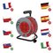 Predlžovací kábel na bubne 15 m / 4 zásuvky / červený / PVC / 230 V / 1 mm2