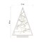 LED dekorácia – svietiaci stromček s ozdobami, 40 cm, 2xAA, vnútorný, teplá biela, časovač