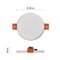 LED panel 100mm, kruhový vstavaný biely, 7,5W neut. biela, IP65