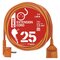 Predlžovací kábel 25 m / 1 zásuvka / oranžový / PVC / 250 V / 1,5 mm2