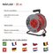 Predlžovací kábel na bubne 25 m / 4 zásuvky / červený / PVC / 230 V / 1,5 mm2
