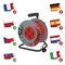 Predlžovací kábel na bubne 25 m / 4 zásuvky / červený / PVC / 230 V / 1,5 mm2