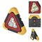LED výstražný trojuholník, dobíjateľný, COB LED + červená LED