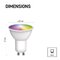 LED žiarovka GoSmart MR16 / GU10 / 4,8 W (35 W) / 400 lm / RGB / stmievateľná / Zigbee